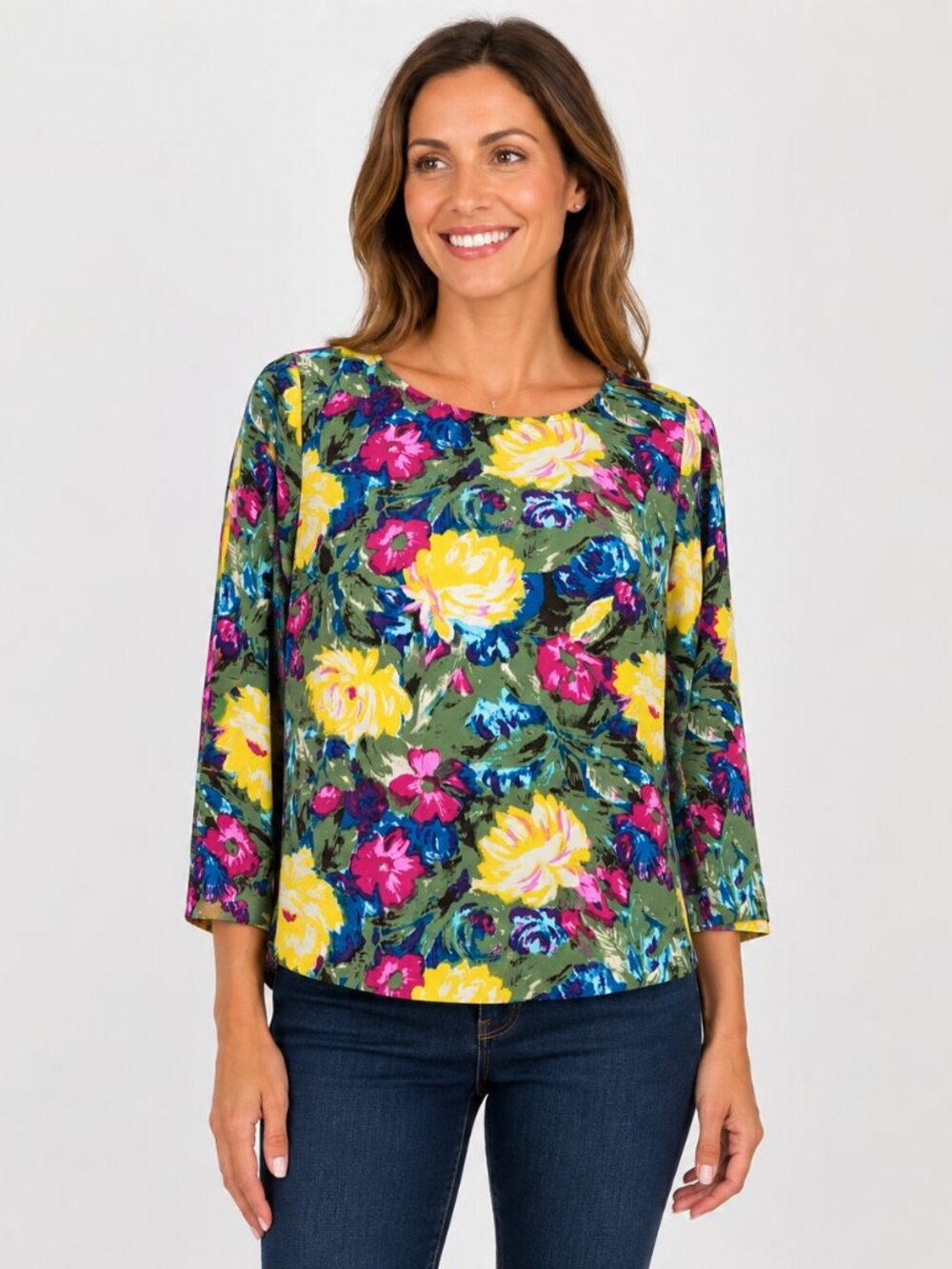 J. Crew Floral Blouse M Cottagecore Garden Print Long Sleeve Quiet Luxury Top